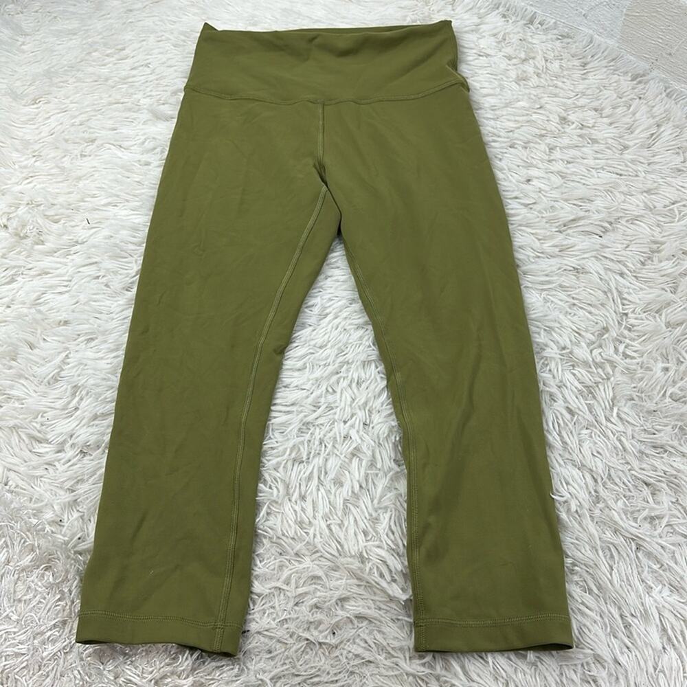 Lululemon Wunder Train High-Rise Crop 21" Bronze Green